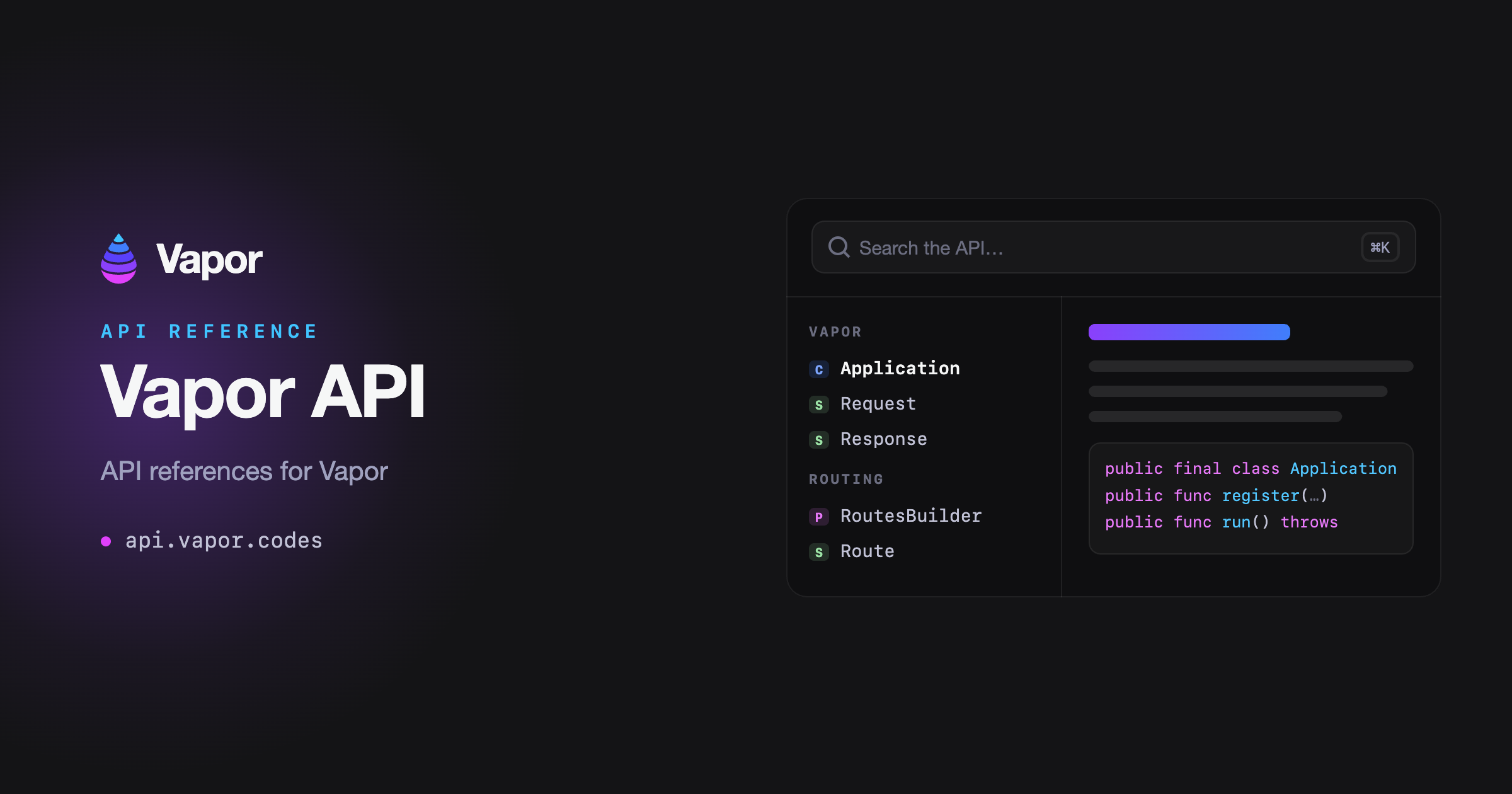 Vapor API Docs